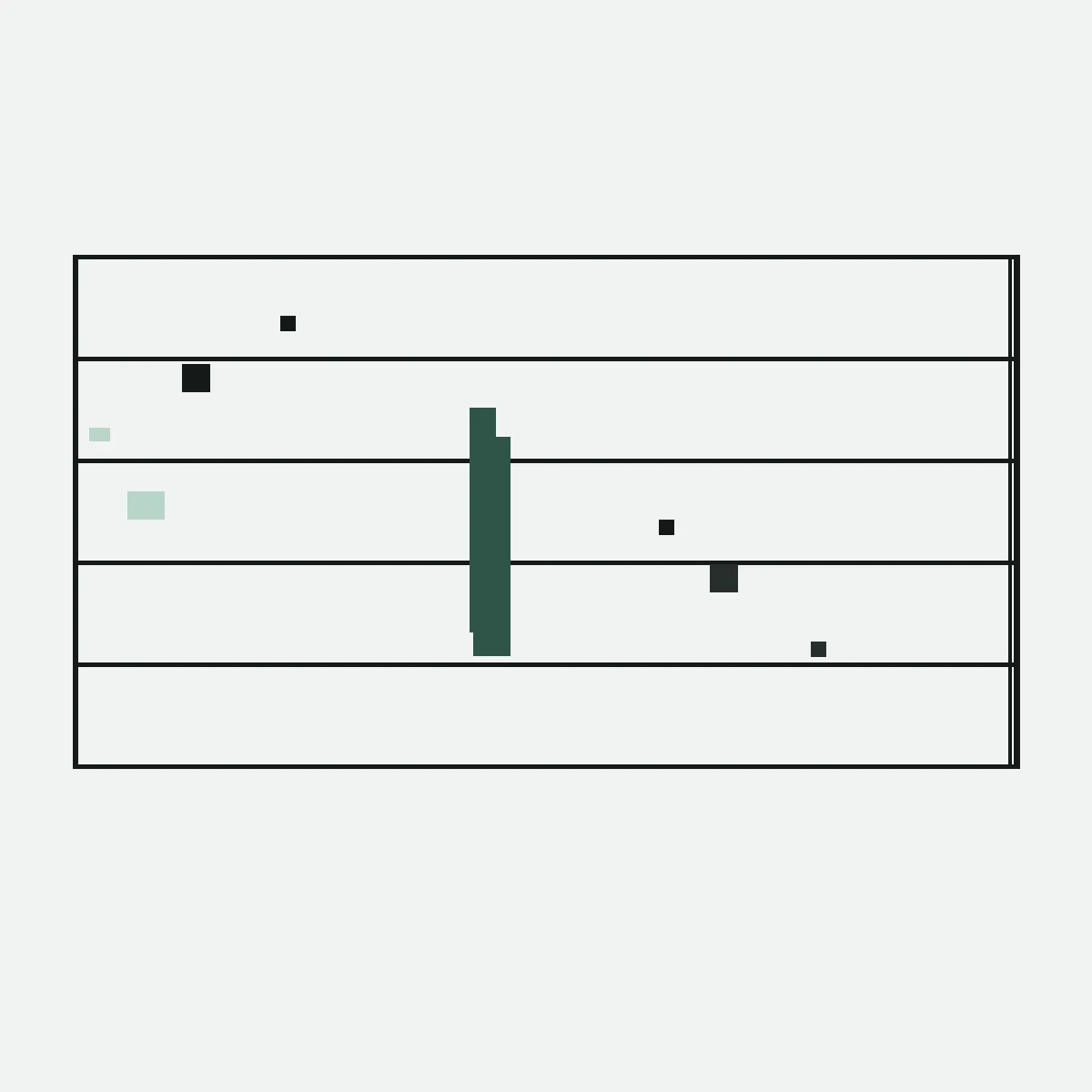 Close detail of guitar tabs stave geometry used as the Guitar tabs mark.